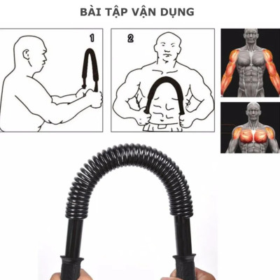 combo gậy lò xo 20kg và 30kg - gậy tập cơ tay, gậy bẻ lò xo tập ngực, xô, vai - Chính hãng dododios