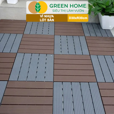 10 Vỉ Nhựa Lót Sàn Greenhome, Catleza, D30xR30cm, Độ Bền 5 Năm, Dễ Lắp Đặt, Trang Trí Ban Công, Sân Vườn, Hồ Bơi