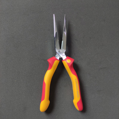 Kìm mũi nhọn cách điện 200mm Wiha 26727