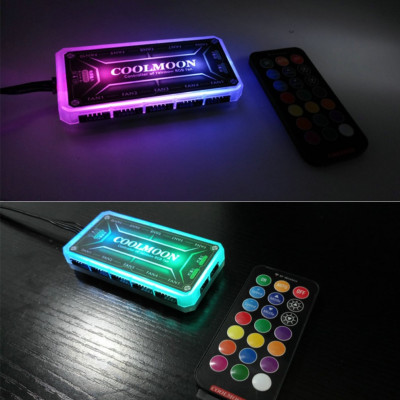 Bộ 5 Quạt + Khiển Coolmoon RGB V2 - Hàng nhập khẩu