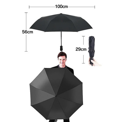 Ô Dù Chống Tia UV Chống Nắng Che Mưa Và Thanh Đỡ Bằng Hợp Kim Nhôm - Gấp Gọn Dễ Dàng- Hàng Chính Hãng ( Giao màu ngẫu nhiên)