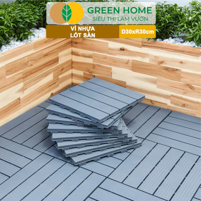 10 Vỉ Nhựa Lót Sàn Greenhome, Catleza, D30xR30cm, Độ Bền 5 Năm, Dễ Lắp Đặt, Trang Trí Ban Công, Sân Vườn, Hồ Bơi