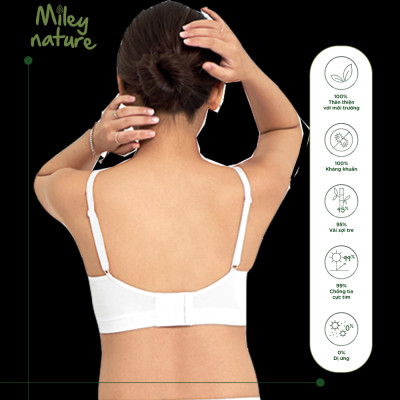 Áo Ngực Tháo Khóa Trước Vải Sợi Thiên Nhiên Cao Cấp Miley Nature Miley Lingerie BRB0203