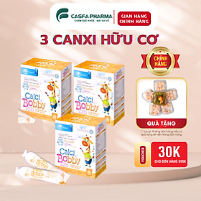 COMBO 3 CALCI hữu cơ BOBBYTW Hanopharco cho bé giúp xương và răng phát triển và chắc khỏe