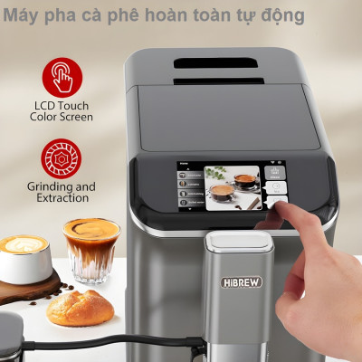 HÀNG NHẬP KHẨU - Máy pha cà phê tự động chuyên nghiệp, dùng cho quán cà phê, nhà hàng và khách sạn HiBREW H16