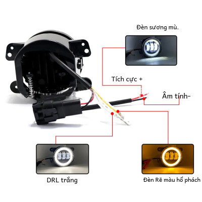 Bộ Đèn Gầm LED 12V 6000K Đổi Màu Báo Rẽ Ford Ecosport Fiesta Focus