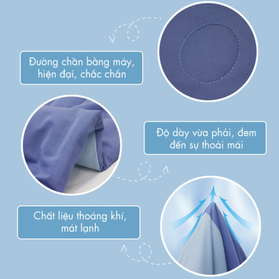 [CHĂN HÈ MÁT LẠNH] Mền lạnh I Cool Advance NIN House NM8034 160x210cm | Chăn chần bông Ice Silk lạnh như tencel, Chăn điều hoà nhiều độ
