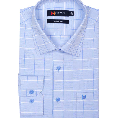 Áo sơ mi nam tay dài form suông Khatoco A1MD498T1-CNCR317-2504-D công nghệ NANO