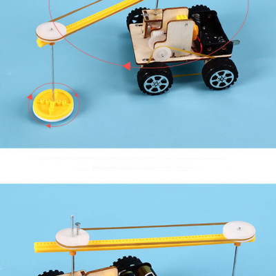 Đồ Chơi Lắp Ráp Robot Lau Nhà, Đồ Chơi Gỗ Xe Oto Quét Dọn, Đồ Chơi Khoa Học Tự Làm J-50 DIY Wood Steam - Chính Hãng BABYBOSS + Tặng Kèm 01 Tranh Ghép Bằng Gỗ