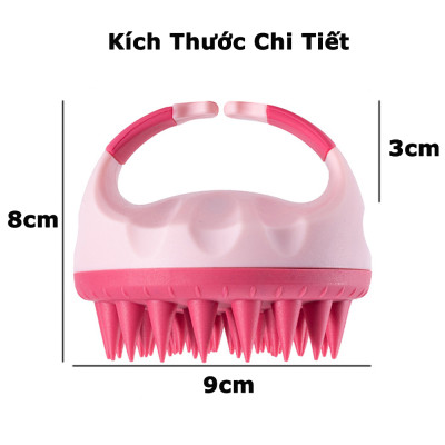 Lược Gội Đầu Massage KUNBE Gai Silicone Siêu Mềm Giảm Gàu, Ngăn Rụng Tóc