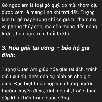 Tượng phật bà quan âm bồ tát bằng gỗ bách xanh thơm nức cao 30x9cm