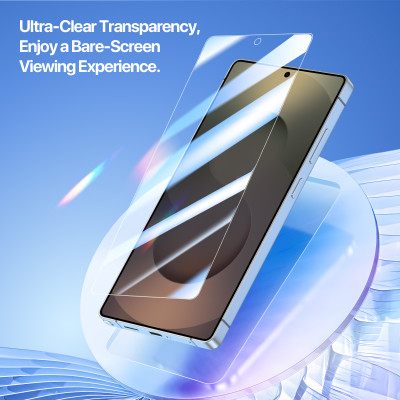 Kính Cường Lực kèm khung trợ dán Dux Ducis Roga cho Samsung Galaxy S25 Ultra/ S25 Edge, không viền đen, cảm ứng vân tay_ Hàng Chính Hãng