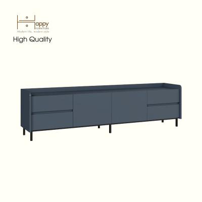 [Happy Home Furniture] LAVIA, Kệ TV 2 cánh mở - 4 ngăn kéo - chân sắt, 200cm x 40cm x 54cm ( DxRxC), KTV_044