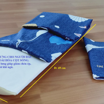 Gối kê thắt lưng khi ngủ - Hỗ trợ dành cho người đau lưng, thoái hóa cột sống,