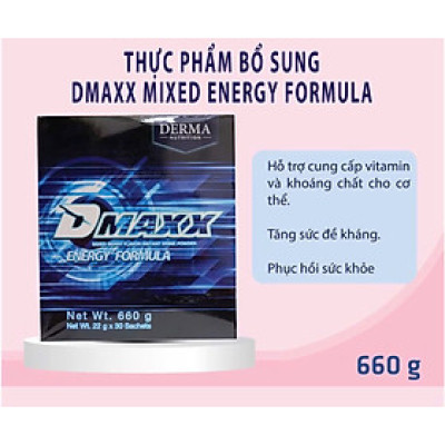 DMAXX thức uống bổ sung vitamin năng lượng có đường DAMODE 31 gói màu xanh mỗi gói 22gr