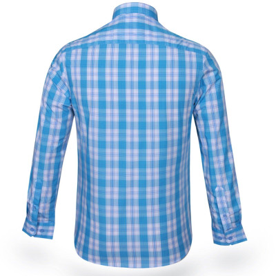 Áo sơ mi nam KHATOCO dài tay kẻ caro A1MD468S1-CNCR063-2408-D