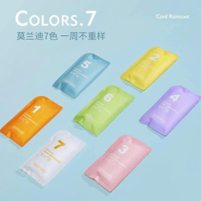 Set 7 áo mưa nén Mỏng dùng 1 lần cho bé và người lớn Linh Chi Bedding- Giao mầu ngẫu nhiên