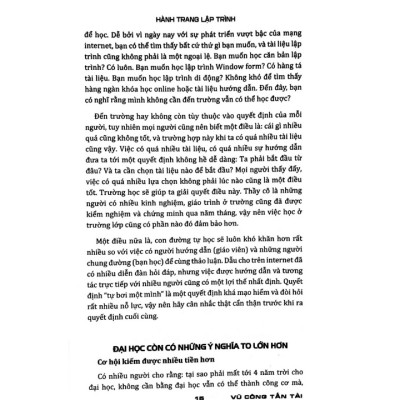 Hành Trang Lập Trình – Những Kỹ Năng Lập Trình Viên Chuyên Nghiệp Cần Có ( Vũ Công Tấn Tài)