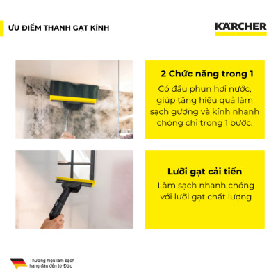 Phụ kiện thanh gạt kính dùng cho máy làm sạch bằng hơi nước SC - Hàng Chính Hãng