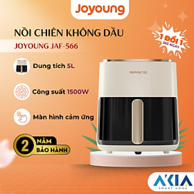 Nồi chiên không dầu 5L Joyoung JAF-566 - Công suất 1500W, Điều khiển cảm ứng, Chữ tiếng Việt - Hàng chính hãng