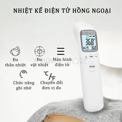 Nhiệt Kế Điện Tử Hồng Ngoại Đo Cơ Thể- Phòng Cho Bé Và Người Lớn loại Cao Cấp Có Đèn- Hàng Chính Hãng