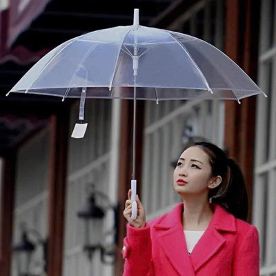 Dù Trong Suốt Thời Trang Cán Cong – Che Mưa Hiệu Quả, Nhẹ Nhàng Và Thanh Lịch