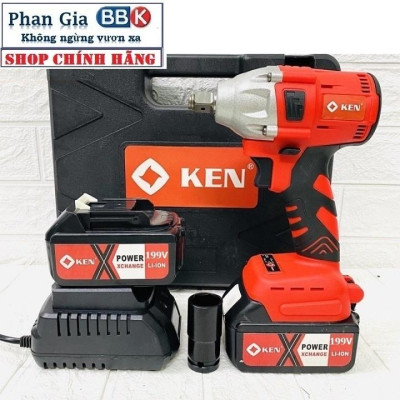 [LOẠI 1] Máy khoan pin, Máy Siết Bulong KEN199v Động cơ Không Chổi Than, pin khủng 10cell