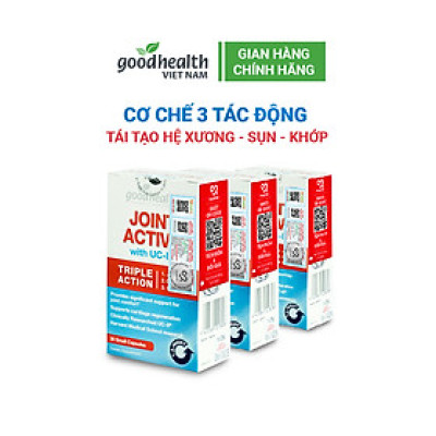 Combo 3 hộp Viên Sụn Khớp Goodhealth Joint Active - Với UC2 Tái Tạo Và Duy Trì Sụn Khớp - Giúp Khớp Khỏe Dễ Dáng Vận Động – 100% Chính Hãng Từ New Zealand