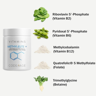 Viên uống bổ não CodeAge Methyl Elite+ - Hỗ Trợ Ngủ Ngon, Tăng Tập Trung, Giảm Stress 120 Viên