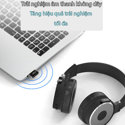 USB BLuetooth 5.0 RiBi USB Dongle - Dùng cho PC, Laptop - Kết nối với tai nghe, loa bluetooth, chuột không dây, gamepad - Hàng chính hãng