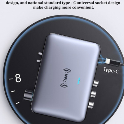 ROGTZ - Bộ Thu Phát Âm Thanh Bluetooth Đa Năng M16 Pro NFC 5.1, Giao Thức A2DP/AVRCP/HFP/SBC, Phạm Vi Hoạt Động 30m, Màn Hình LED, Chip DAC, Pin Lithium Ion 1200mah, Kết Nối Đa Dạng AUX 3.5mm, RCA, Optical, Coaxial, USB, TF, Mic 6.5mm - Hàng Chính Hãng