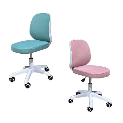 Ghế xoay học sinh màu hồng CE1036-2M Nội thất Capta Lưng lưới nệm vải không tay chân xoay nhựa màu trắng Study chair hcm