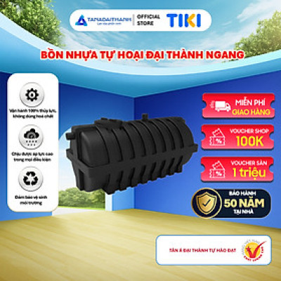 Bồn nhựa tự hoại Đại Thành Ngang 1700L 2200L Chính Hãng, Bảo hành 50 năm, Chỉ bán khu vực miền Bắc