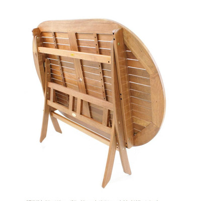 Bàn Xếp Oval Papua IBIE NT4006 (130 x 130 x 72 cm) - Nâu