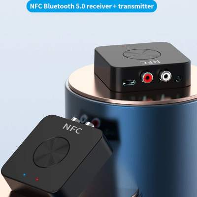 ROGTZ - Bộ Thu Phát Âm Thanh Bluetooth 5.0 2 Trong 1 BT-21, Hỗ trợ NFC, Pin 200mAh 8 Giờ, Chip Xử Lý Âm Thanh Thế Hệ Mới, 2 Cổng Âm Thanh RCA và AUX, Thiết Kế Nhỏ Gọn - Hàng Chính Hãng
