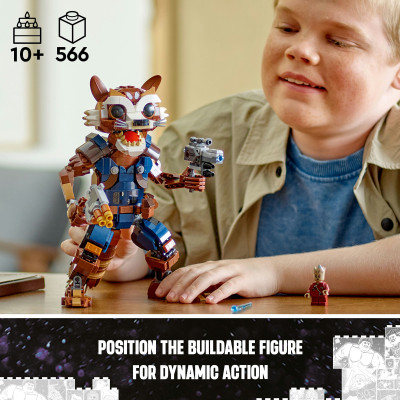 LEGO SUPERHEROES 76282 Đồ chơi lắp ráp Mô hình nhân vật Rocket (566 chi tiết)