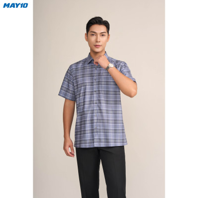 Sơ mi nam cộc tay May10 form RegularFit mã 010124195ONGB AK613