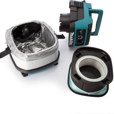 MÁY HÚT BỤI DÙNG PIN (HEPA/BL)(18VX2) 90W MAKITA DVC863LRT2 (01 SẠC NHANH 02 PIN 5.0AH/18V) - HÀNG CHÍNH HÃNG