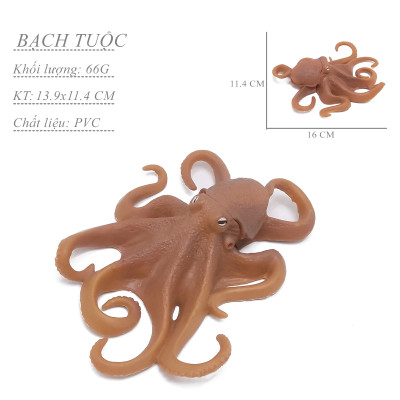 Bộ 6 đồ chơi sinh vật biển cổ đại, Tôm, Sam, Bạch tuộc, Bọ cạp biển khổng lồ mô hình giáo cụ dạy học cho bé