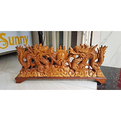 Tượng 2 Con Rồng Lượn Gỗ Gõ màu đỏ size Dài 64cm x Cao 17cm x Sâu 7cm 2 con rồng lượn phun lửa biểu tượng cho sức mạnh của người đứng đầu người lãnh đạo công ty, người chủ trong gia đình thật  trưng phòng khách , bàn làm việc to quà tặng ý nghĩa ạ