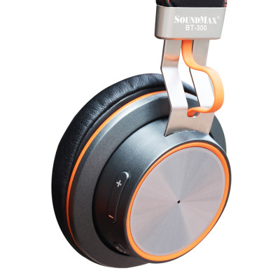 Tai Nghe Bluetooth Chụp Tai Soundmax BT-300 - Hàng Chính Hãng - Xám