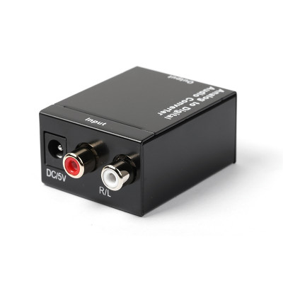 SOAIY Bộ chuyển đổi âm thanh AV RCA R L AUDIO sang Optical Coaxial - Hàng Nhập Khẩu