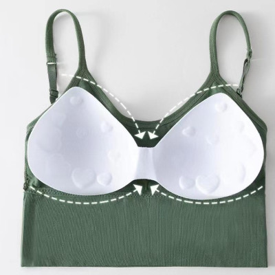 Large U-shaped beauty back underwear female camisole undershirt one piece with chest pad summer inside can be worn outside bottoming shirt bra