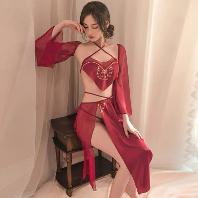 P103 Váy ngủ cổ trang kèm quần váy sexy  - Đầm ngủ nữ cổ trang gợi cảm - Đồ ngủ nữ sexy