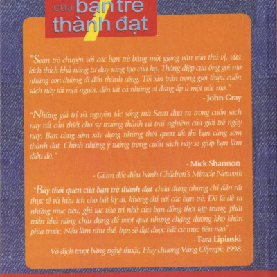 7 THÓI QUEN CỦA BẠN TRẺ THÀNH ĐẠT - SCĐ