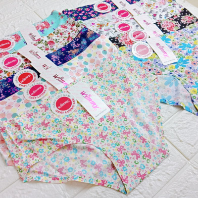 Combo 10 quần lót Su bông. Quần được thiết kết ôm sát vòng 3 tạo sự thoáng mát dễ chịu. 