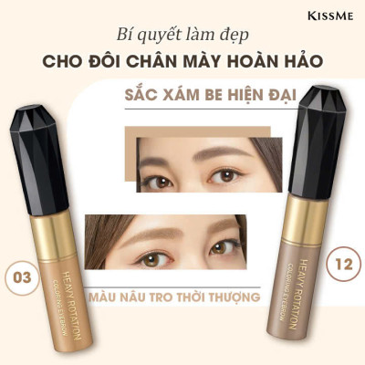 Mascara Chải Đổi Màu Lông Mày EX Kissme Heavy Rotation Chống Trôi Siêu Bền Màu Nâu Tro EX Kissme Heavy Rotation 8 G