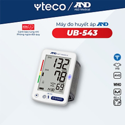 Máy Đo Huyết Áp Cổ Tay Tự Động AND UB-543