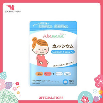 TPBVSK Akamama Calcium & D3 & K2 cho phụ nữ mang thai và cho con bú 120 viên
