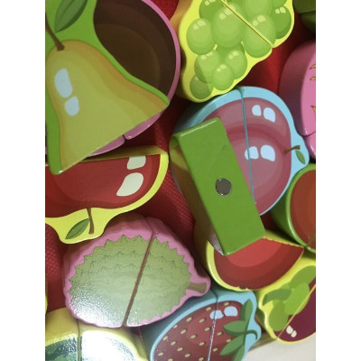 BỘ CẮT HOA QUẢ BẰNG GỖ CHO BÉ